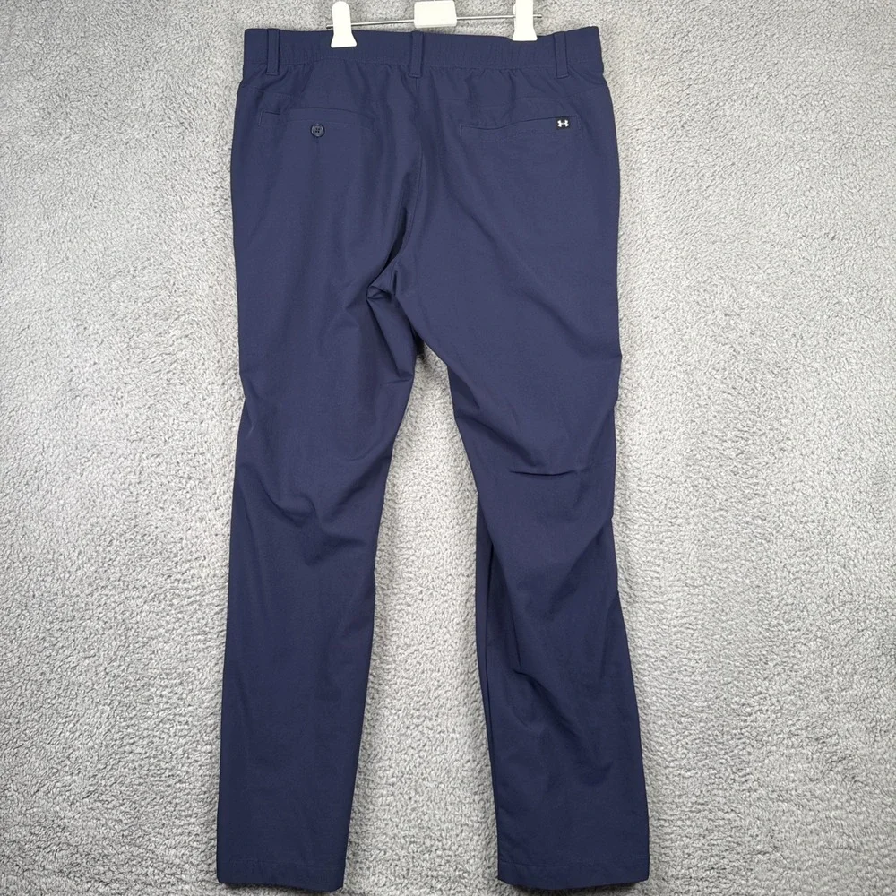 Under Armour Match Play Pants Men's 38x32 Blue Golf Performance Straight Stretch